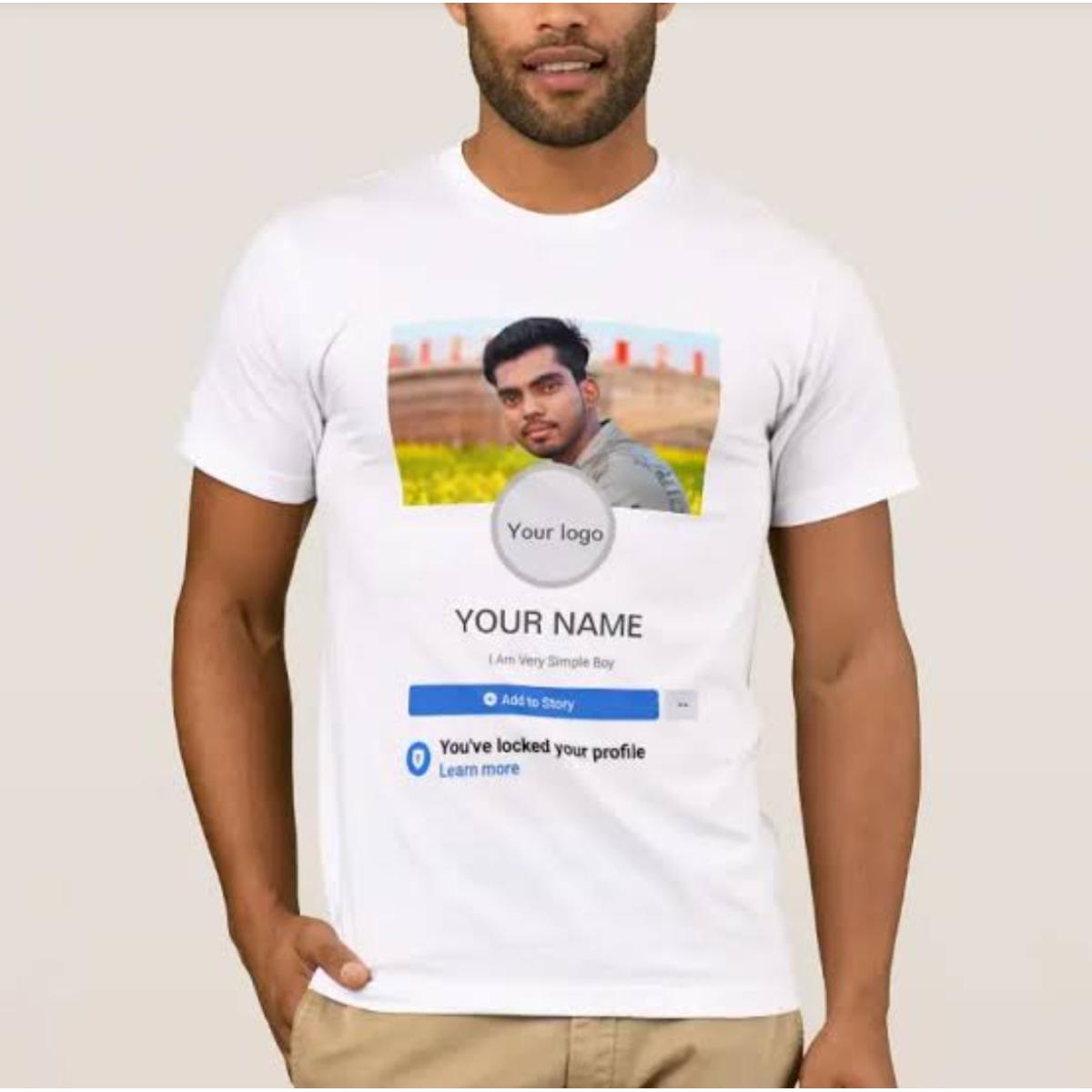 Customize your t-shirt with your own name, logo, image