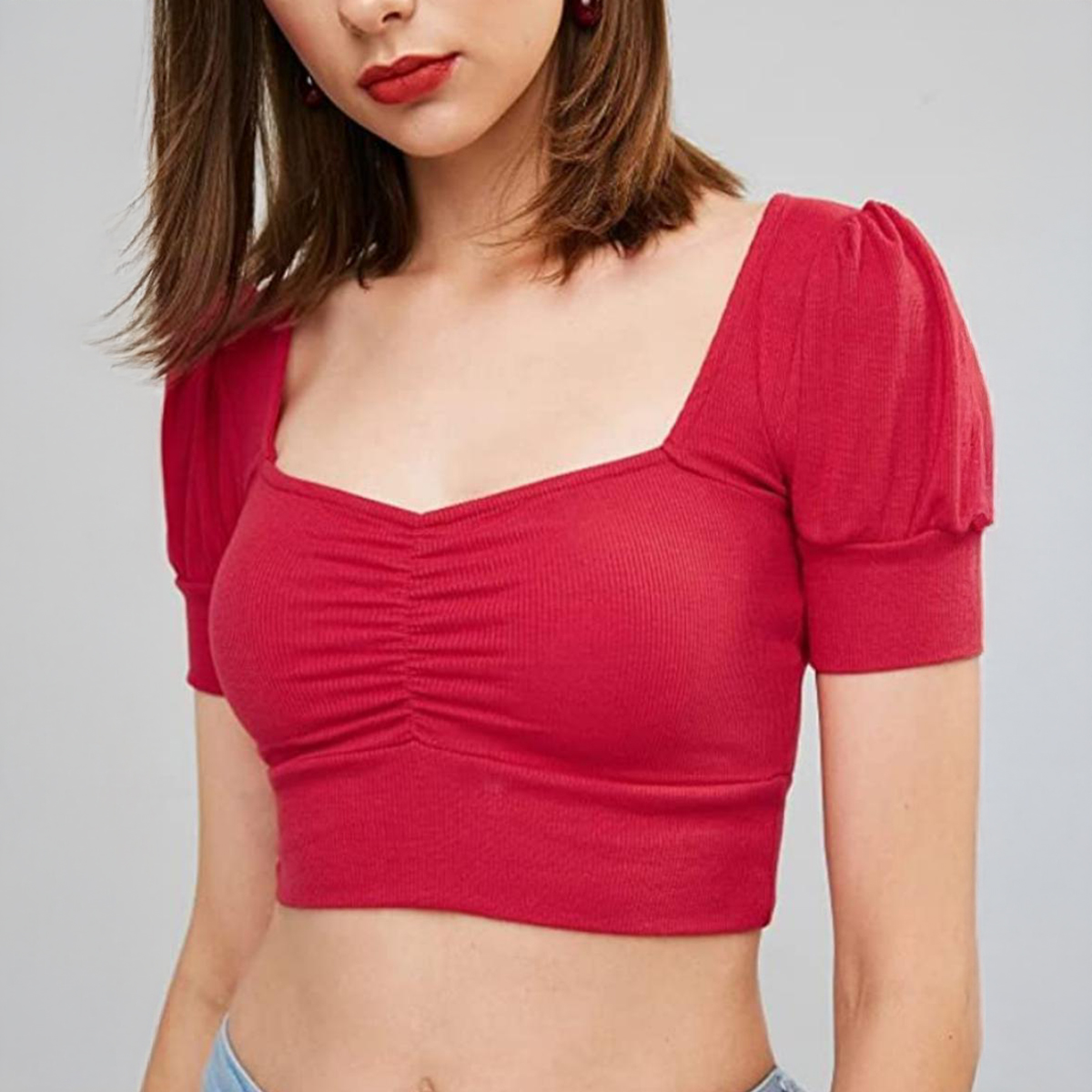 Women's Crop Top Blouse - Stylish and Comfortable Design