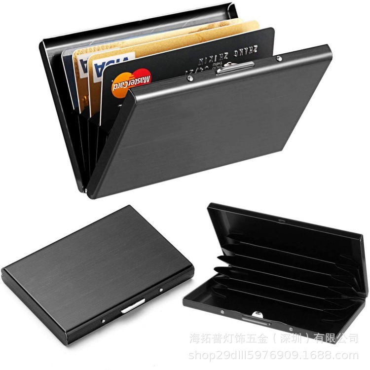 Unisex Stainless Steel Wallet for Men and Women - Ultra Thin RFID Blocking Metal Card Holder Style