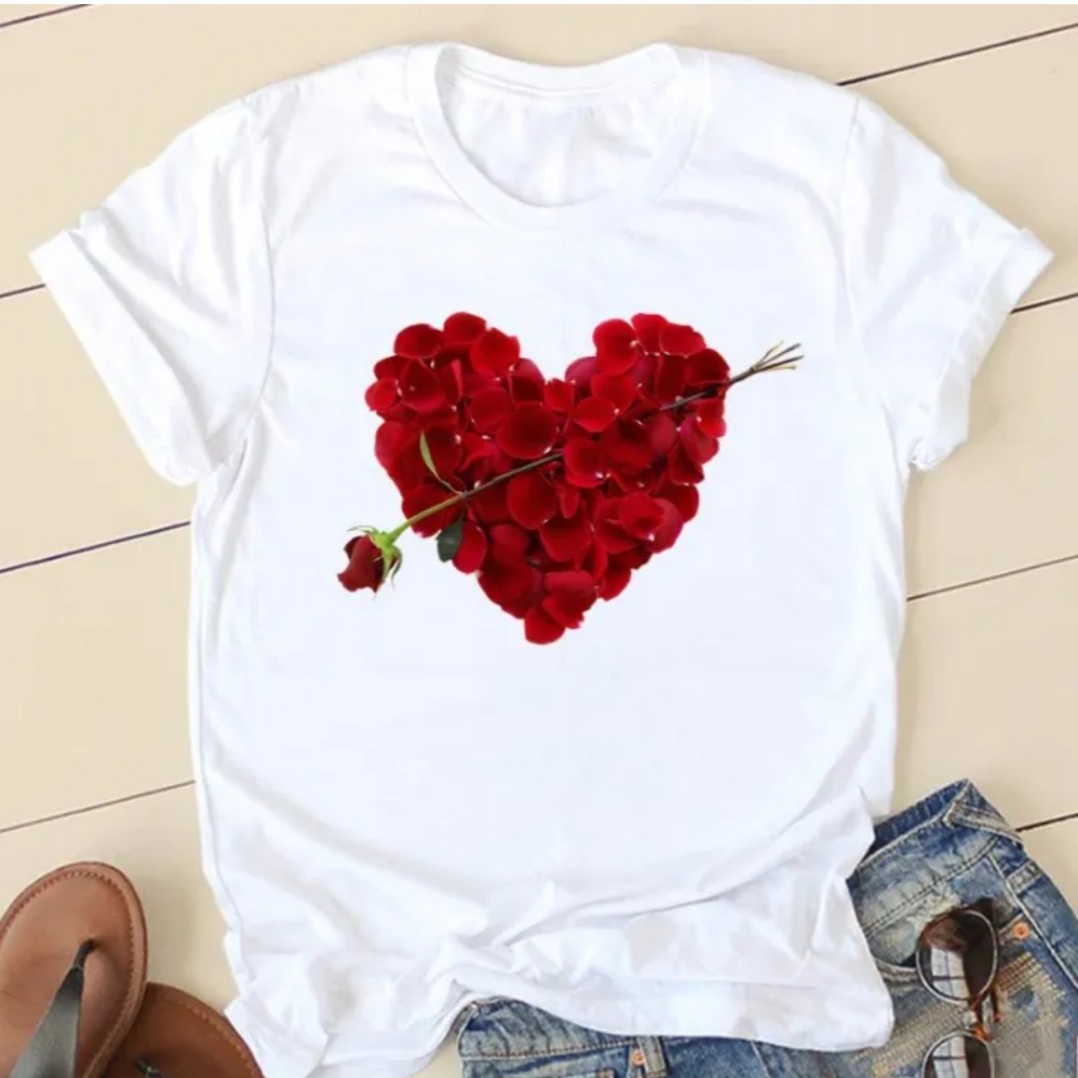 Half Sleeve Chinese Microfibre  printed Tshirts for Women