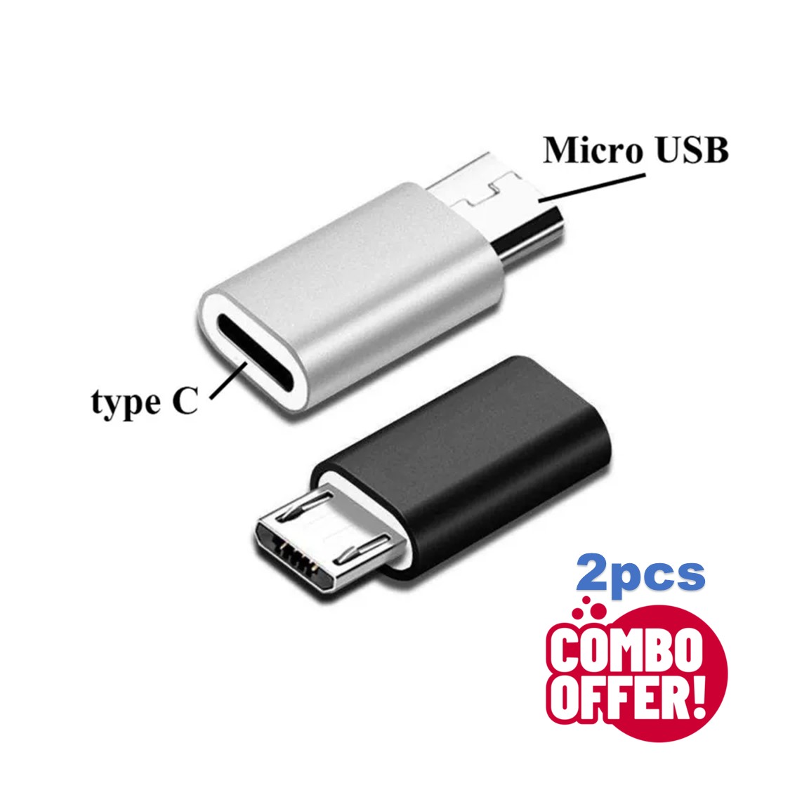 Type C to Micro USB Converter Type C to Micro USB Adapter-2pcs combo