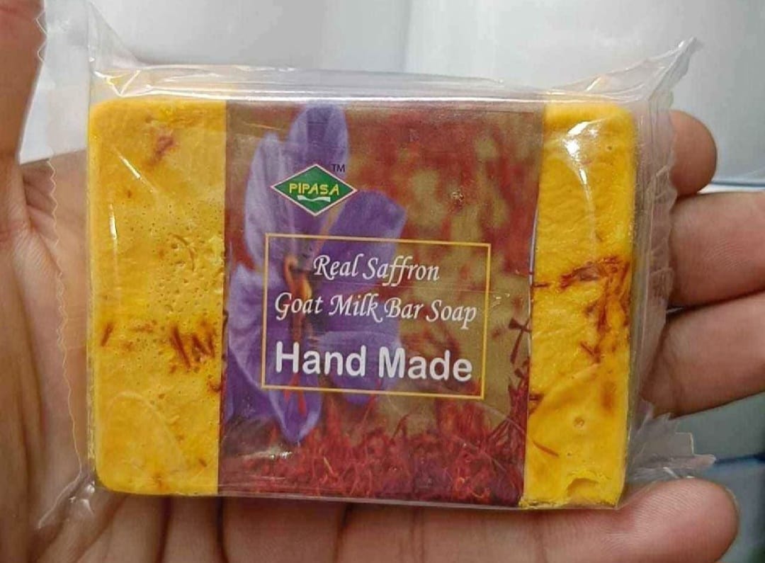 Hand Made Real Saffron Goat Milk Bar Soap 90g